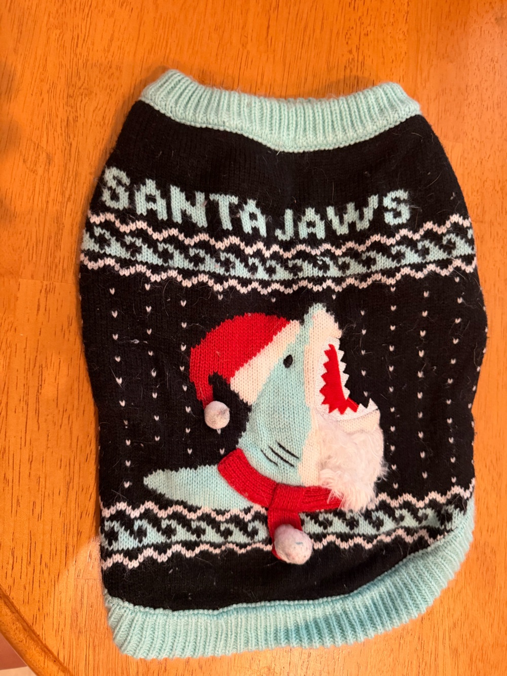 Dog Black Holiday Shark Knit wear